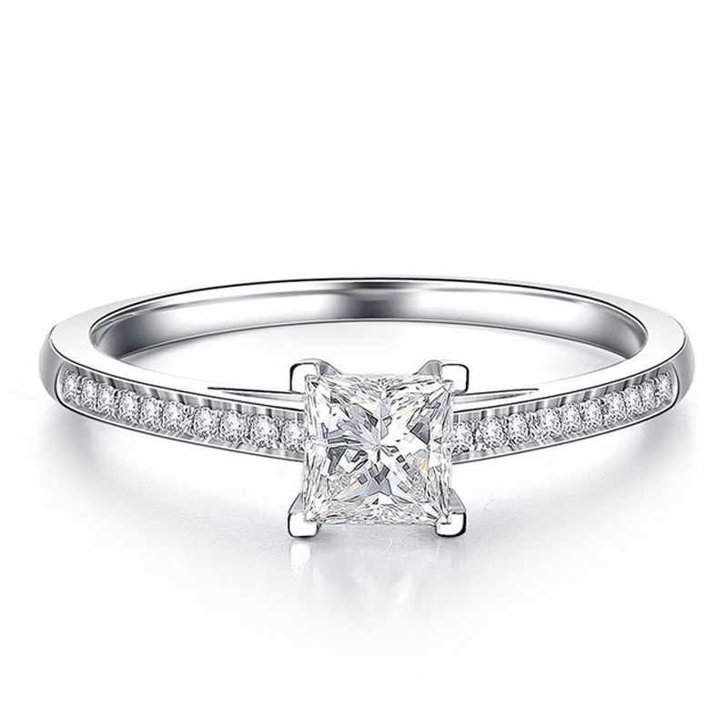 Cincin Sterling Silver 925 Dengan Cubic Zirconia Untuk Wanita