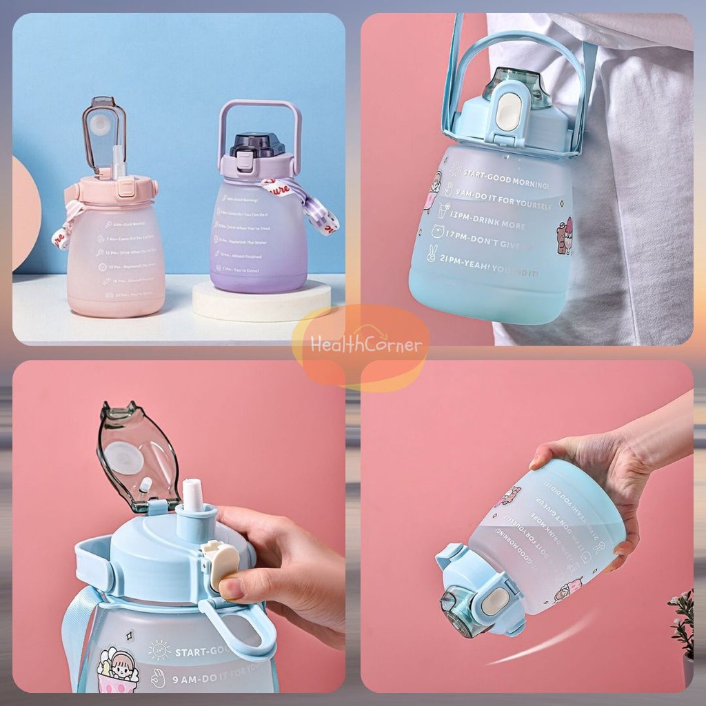 Botol Minum Gemoy Viral Sticker Motivasi Thumbler / Bottle