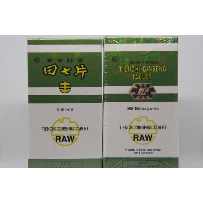 

TIENCHI-GINSENG TABLET RAW (BOTOL) / OBAT PEREDARAN DARAH / STAMINA