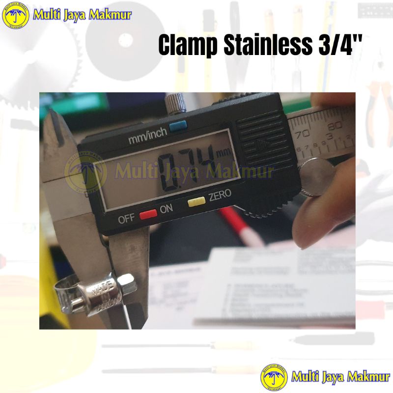 Klem Penjepit Selang/ Clamp Hose ¾&quot; Stainless Steel/ Klem murah serbaguna