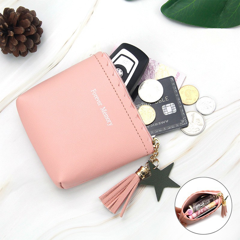 ♥TMALL88♥TMALL88 Dompet Koin Mini Wanita Resleting Import