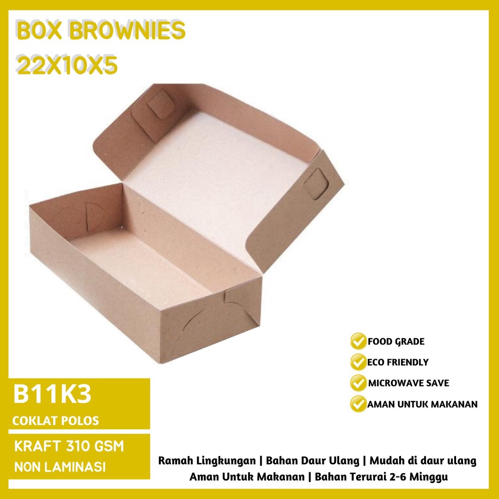 Box Brownies 22x10 Dus Brownies 22x10 (B11K3-Non Laminasi)