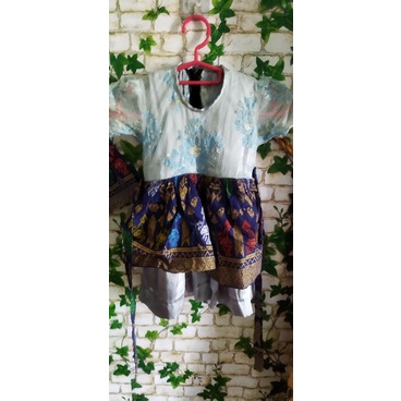 preloved gaun anak batik kombinasi brukat
