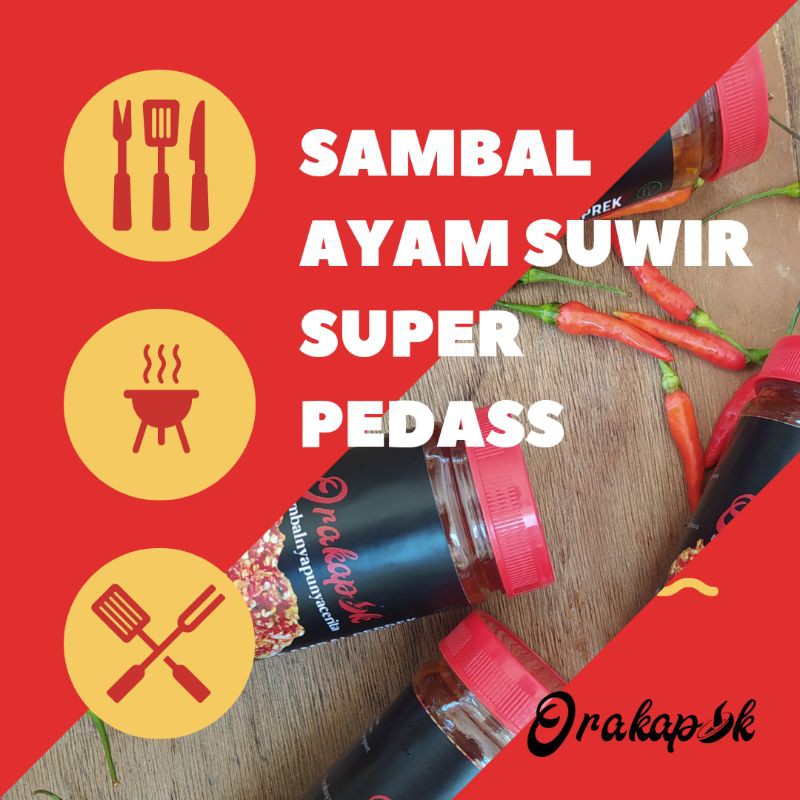 

Sambal Ayam Suwir Super Pedas 200gram