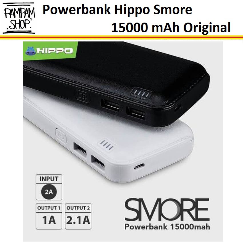 Hippo Power Bank SMORE 15000MAH Simple Pack Powerbank 15000 mAh