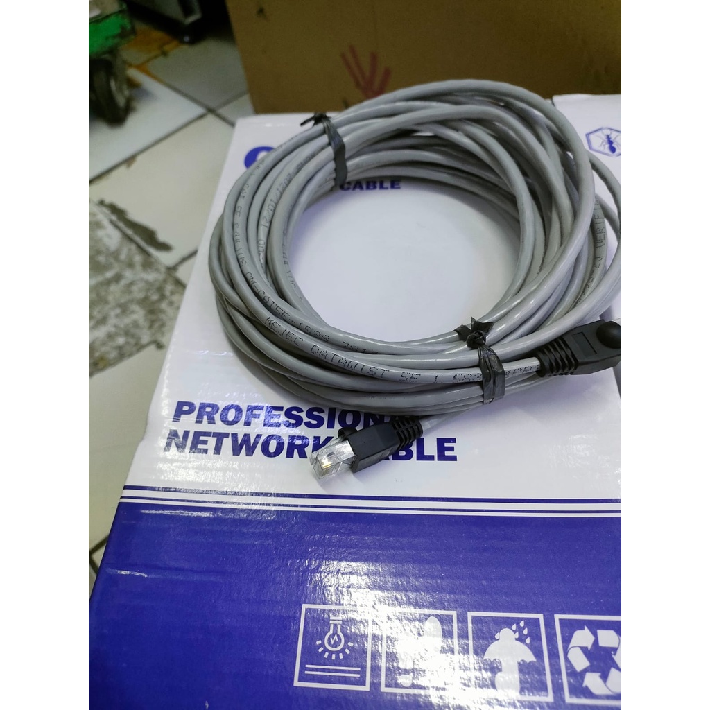 kabel lan 20m Kabel LAN dengan Kepala Konektor RJ45 + yang sudah terpasang 20 meter kabel lan 20m