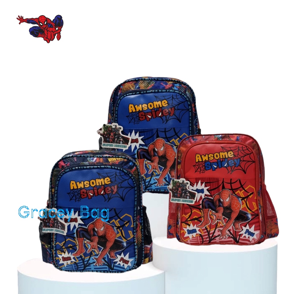 GB-40077E/48777E Tas Ransel Sekolah Anak Laki-laki TK/PAUD Spiderman