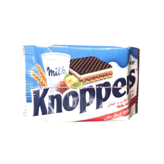 Knoppers Milk Hazelnut 3pcs Wafer Crispy Rasa Hazelnut dan Susu Knopers Knopper Knoper Biskuit Waffer Coklat Hazel