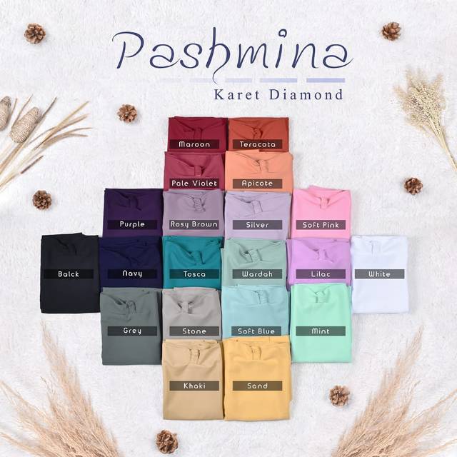 Pashmina Karet Diamond 200 x 75