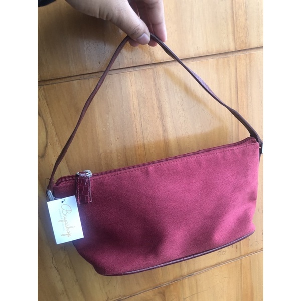 Prelove Tas Ketek Maroon Suede