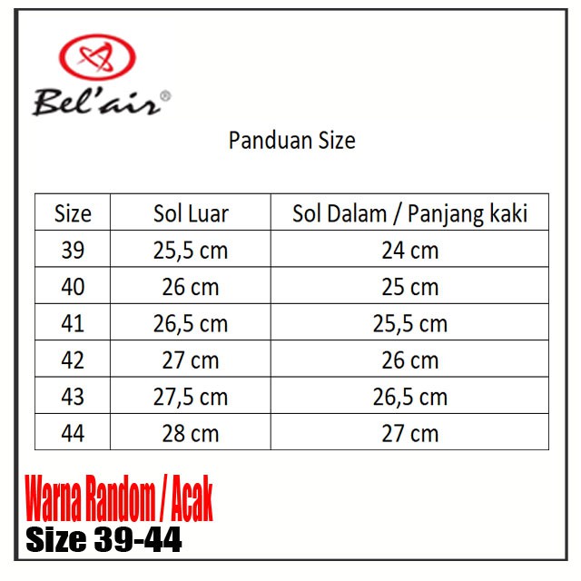 Bel Air BA009 39-44 Sandal Jempol JUMBO Laki / Sandal Sehari-hari Pria / Sandal Santai Murah