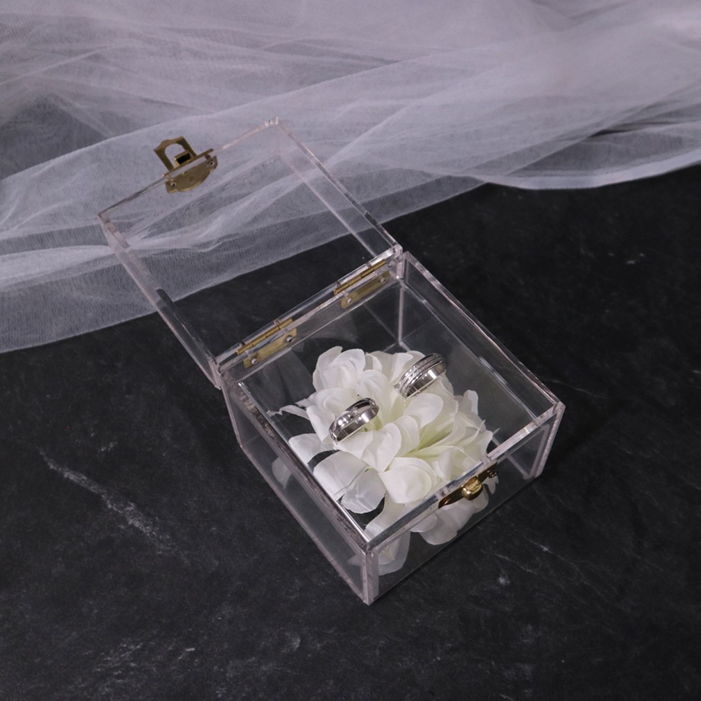 Kotak Cincin Akrilik | Clear Ring Box Acrylic | Box Cincin Wedding