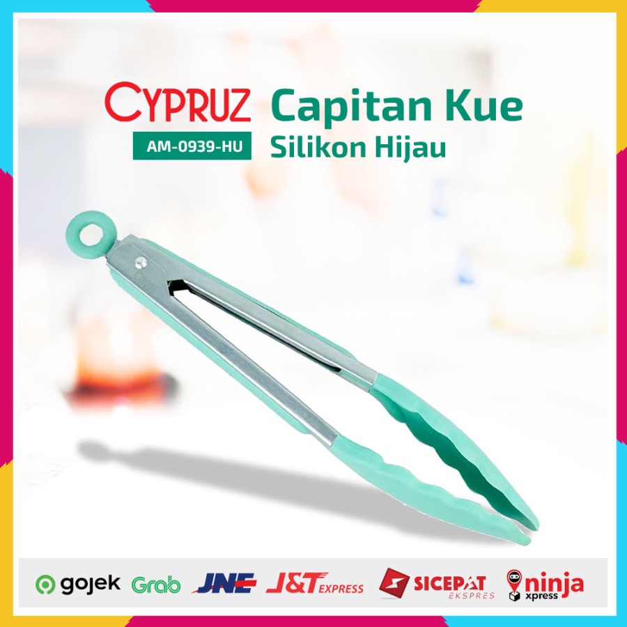 CYPRUZ Capitan Kue Silikon Hijau Penjepit Makanan AM-0939-HU