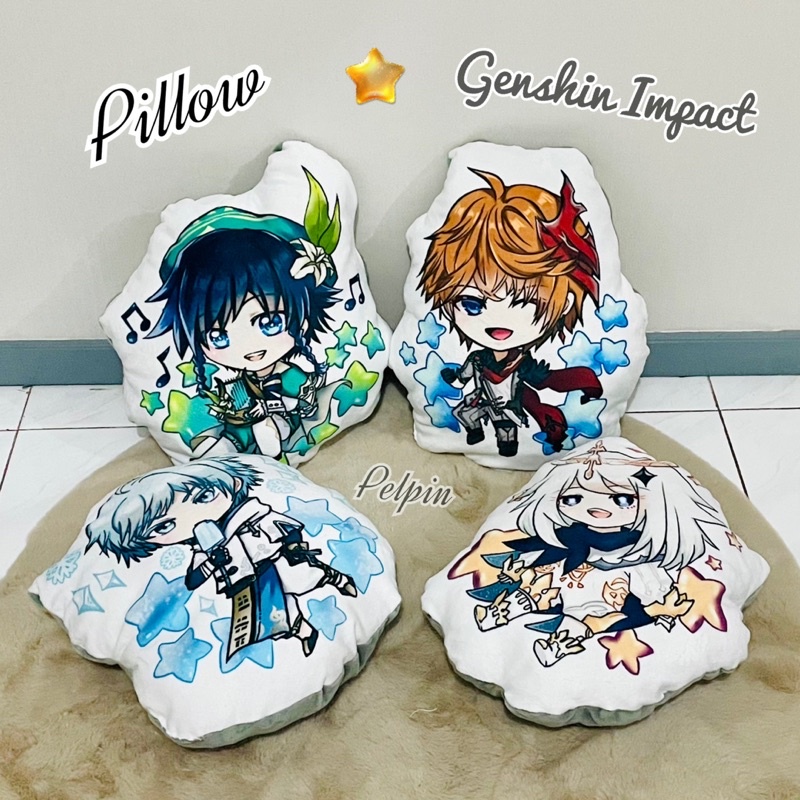 bantal anime boneka anime pillow genshin impact tartaglia childe venti chongyun paimon xiao besar