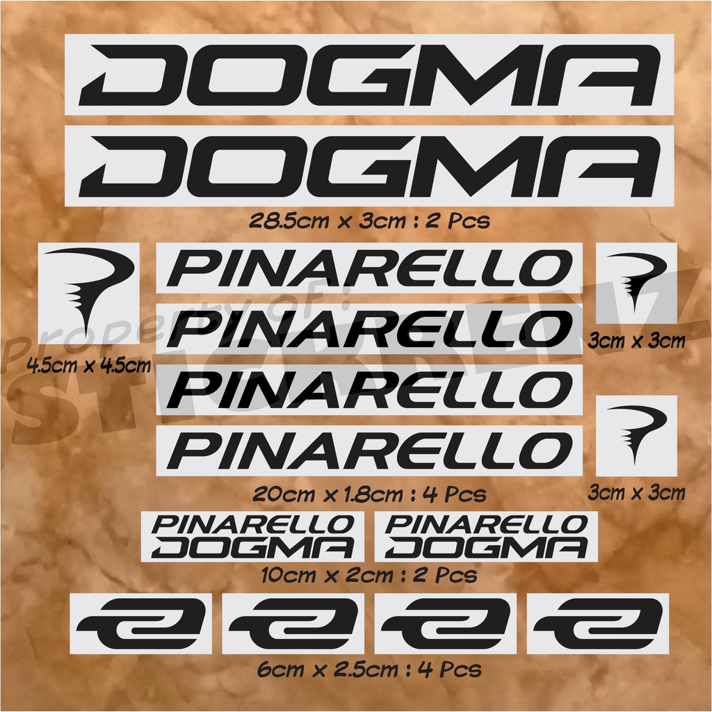Cutting Sticker Stiker Frame Sepeda Roadbike Pinarello Dogma 01 Custom