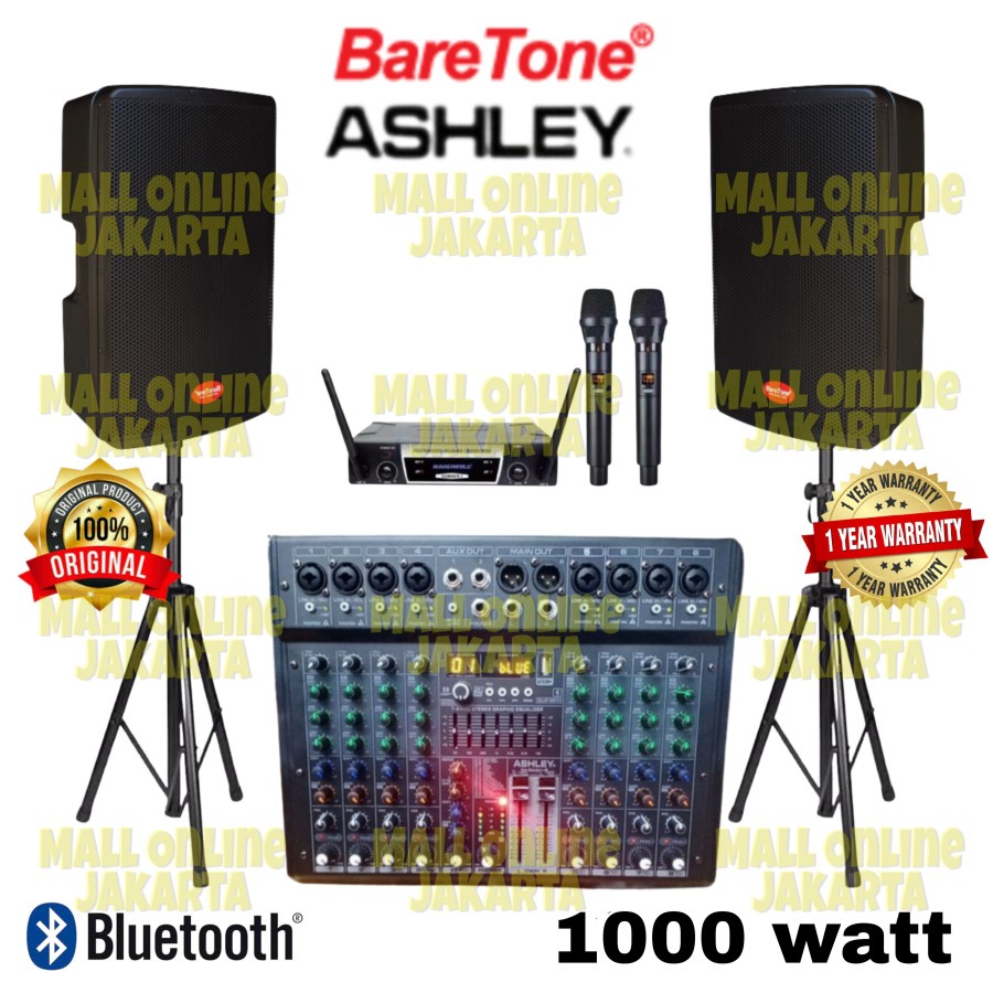 Paket speaker aktif baretone 15 inch max 15h 8 channel sound system