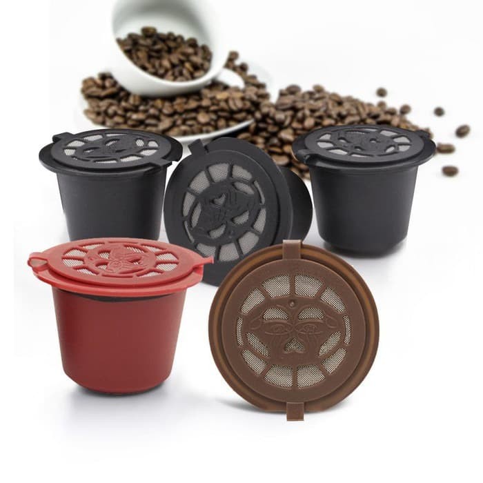 3Pcs Kapsul Kopi Kapsul Nespresso Reusable Dengan Filter Plastik -DA54