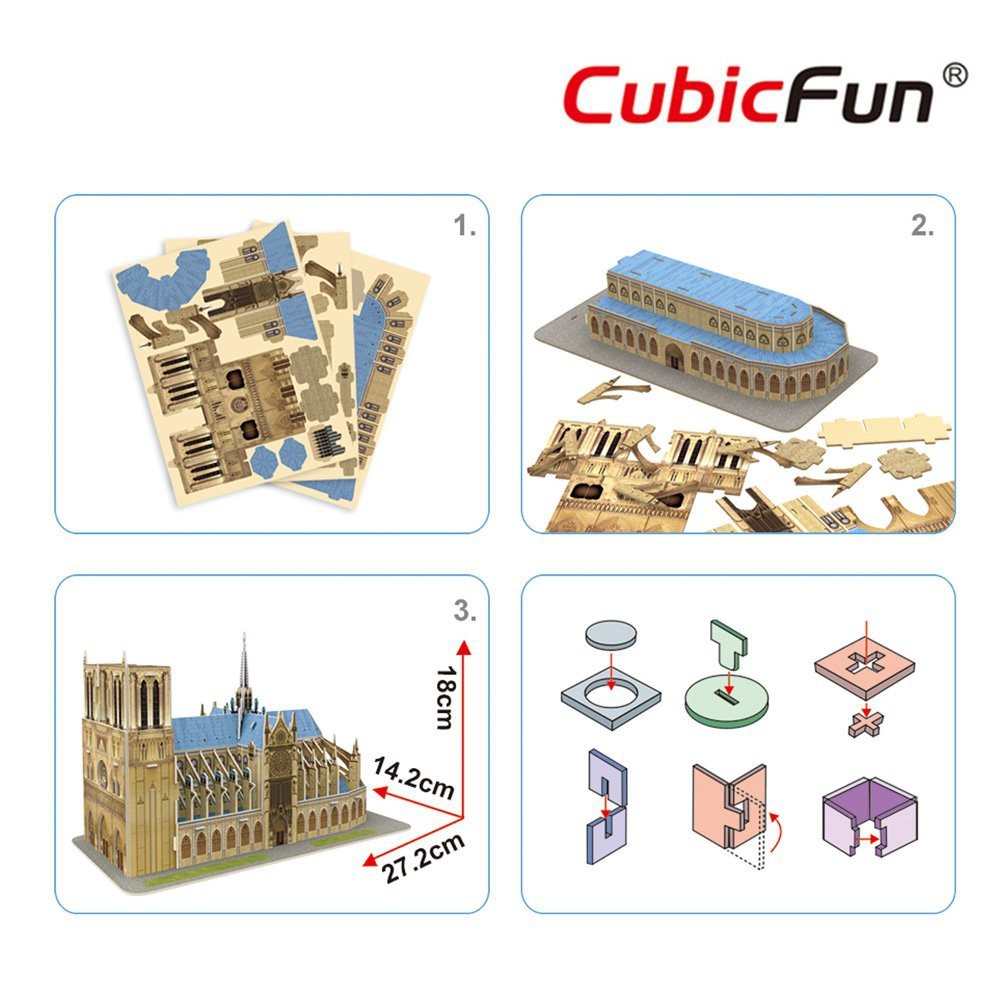 Image of CUBICFUN Notre Dame De Paris L MC054h - 3D Puzzle #4