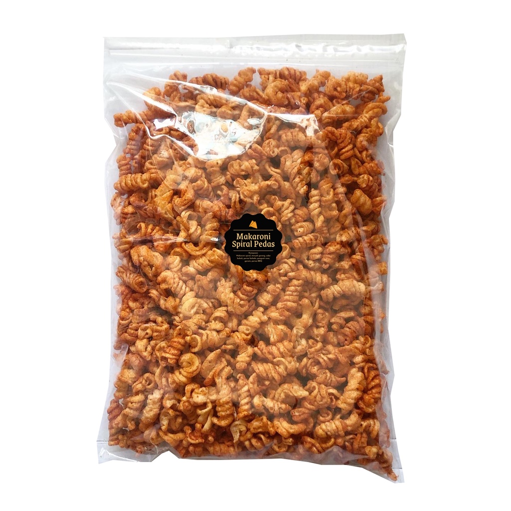 [DELISH SNACKS] Makaroni Spiral Pedas (Grosir) 500gr / Snack Cemilan Camilan Kilo Kiloan Grosiran / Makroni Pedes Gurih