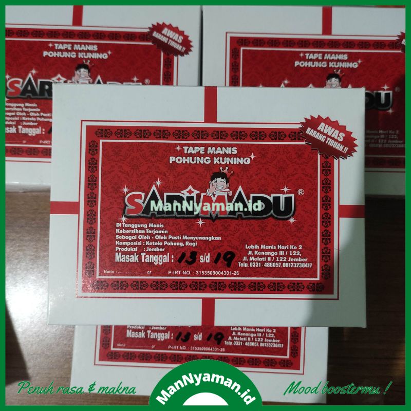 Tape Singkong Kuning Sari Madu 550gr