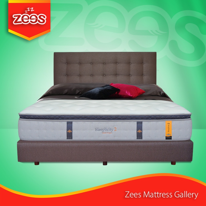 Jual Zees Spring Bed Kasur Sleeplicity 2 off white orange - Mattress ...