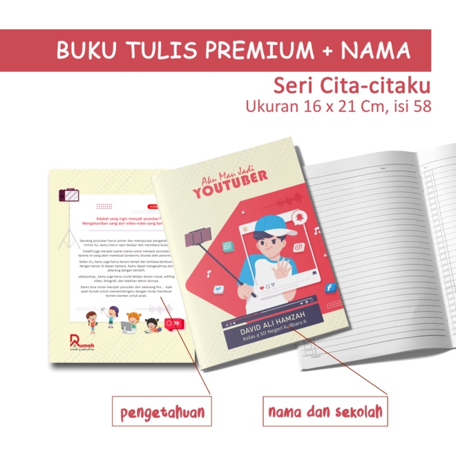 

BUKU TULIS SEKOLAH PREMIUM SERI CITA-CITAKU 58 LEMBAR