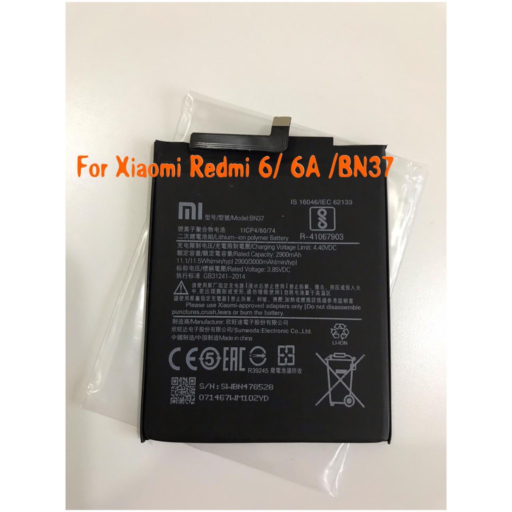 (NC) Baterai Batre Battery Original Xiaomi Redmi 6/ 6A BN37