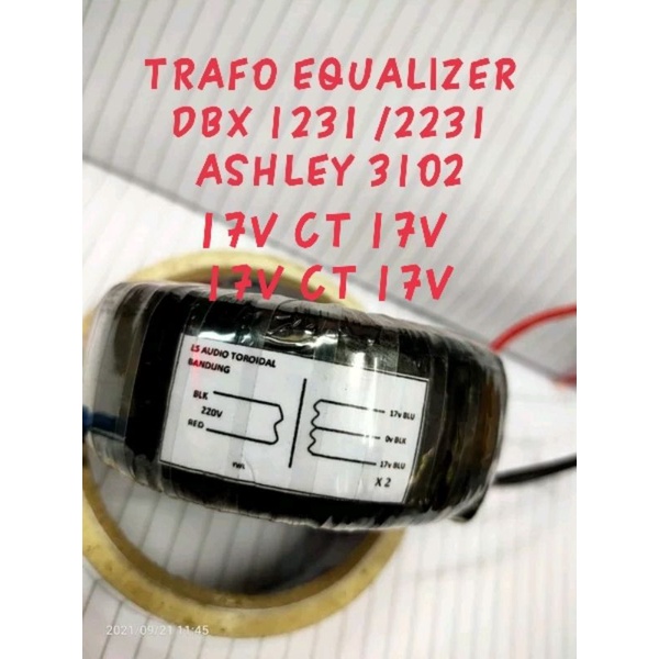 trafo equalizer dbx 1231 2231 ashley 3102 /  0 220v 17v ct 17v x2 dobel