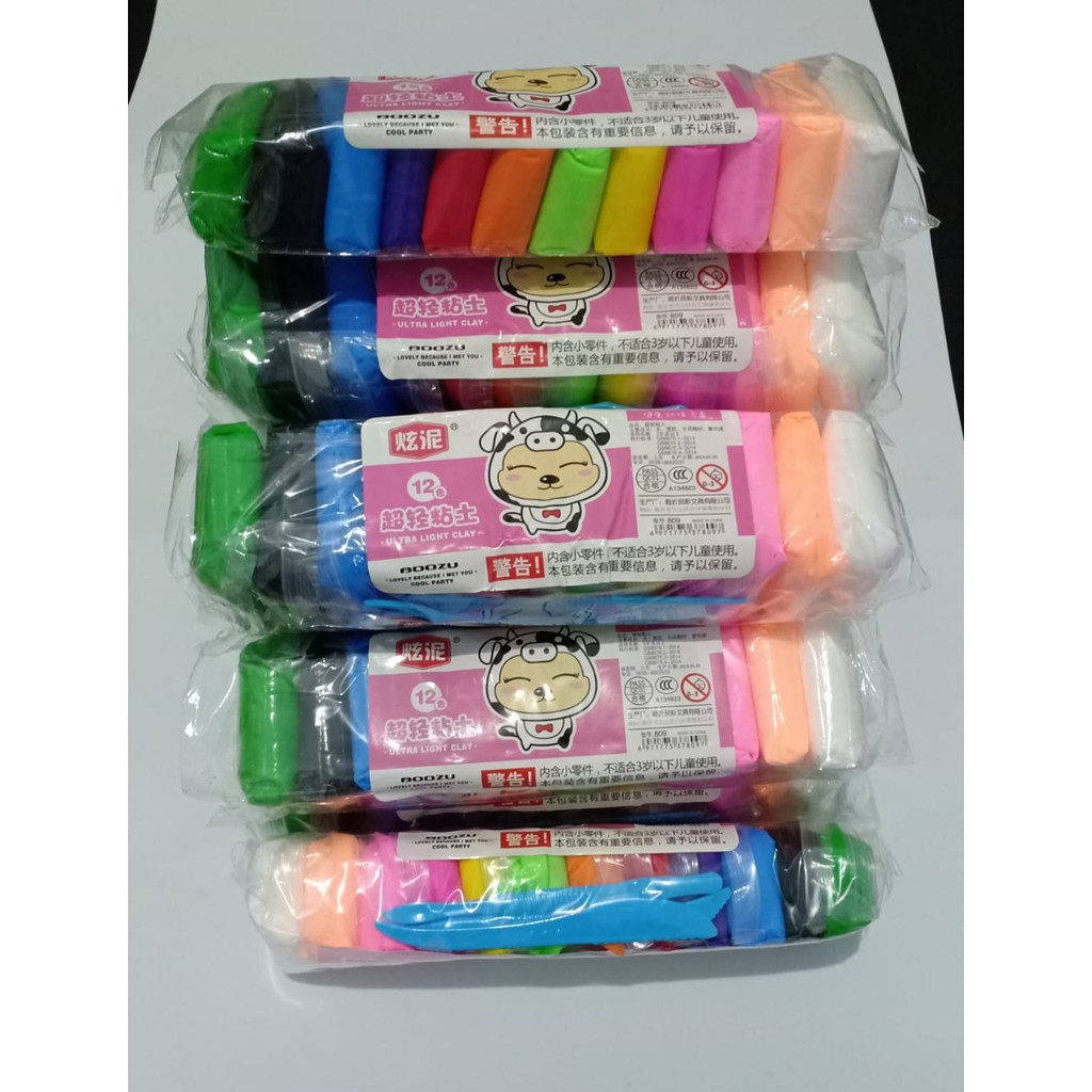 Polymer Clay Import 12Warna Plastisin Lilin Mainan Edukasi Polymer Clay Import 12Warna Plastisin Lilin Mainan Edukasi