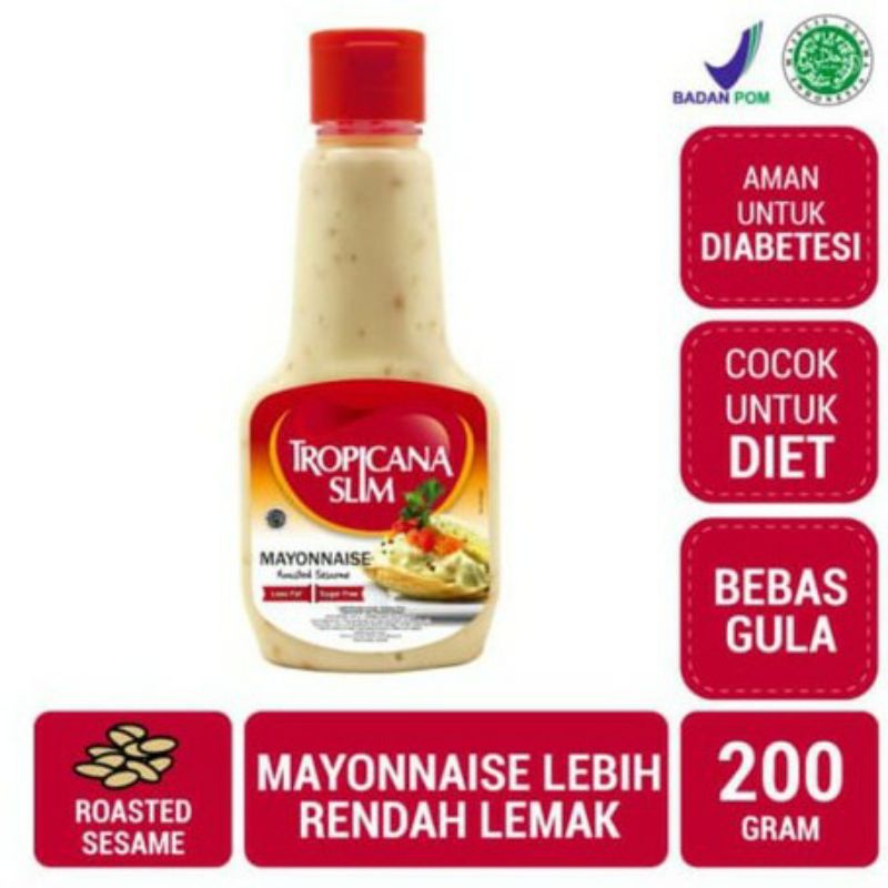 

Tropicana Slim Mayonnaise Roasted Sesame 200 Gr || Rendah Lemak Bebas Gula