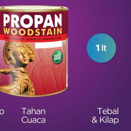 ➸ CAT KAYU / PLITUR WATERBASED PROPAN WOOD STAIN-1L - VC SALAK BROWN ۝