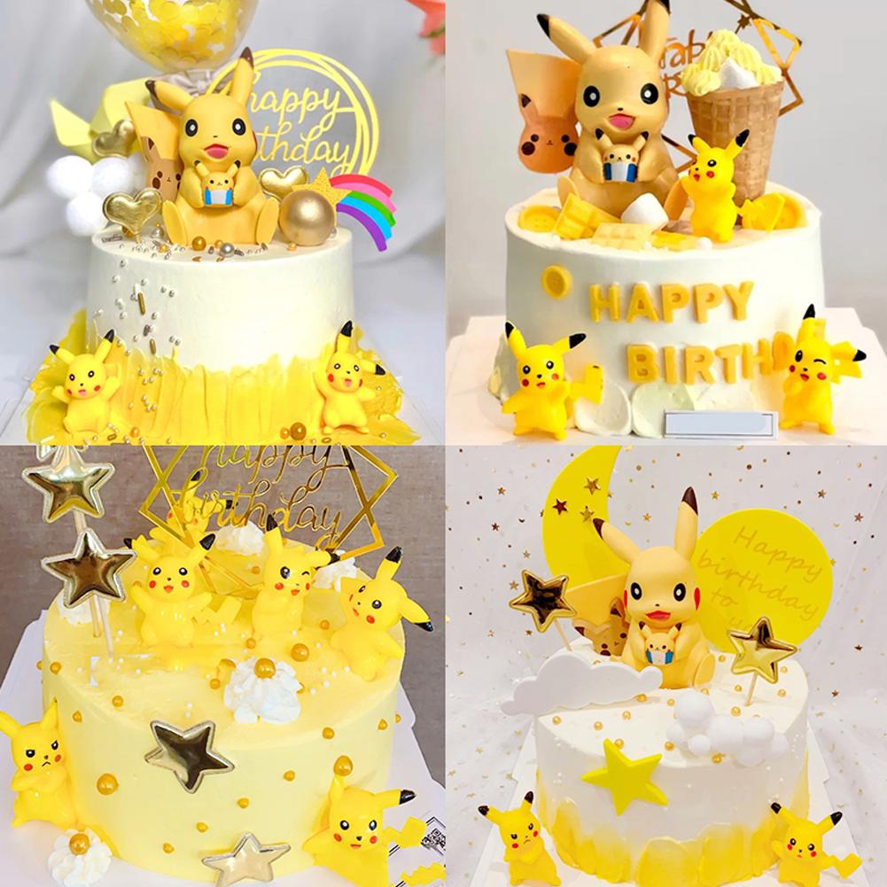 Topper Kue Desain Anime Pokemon Pikachu Untuk Dekorasi Pesta Ulang Tahun