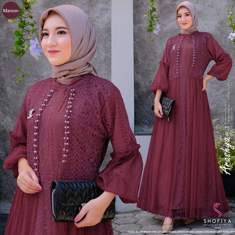 [NEW] ARASHYA DRESS #2 GAMIS BRUKAT ORI BY SHOFIYA