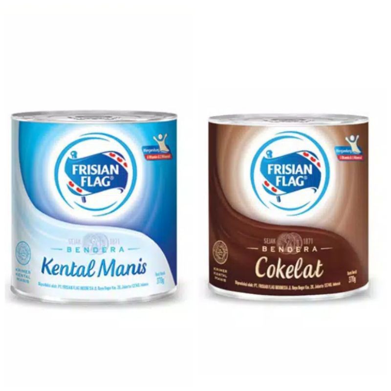 

Frisian Flag Susu Kental Manis Bendera Kaleng 370gr Vanilla Coklat