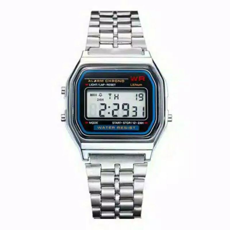 (Grosir)Jam Tangan Wanita Fashion liney Digital Strap Rantai(Terima Cod)