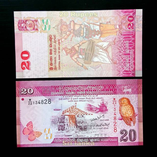 [Vista.12] Uang Sri Lanka 20 rupee