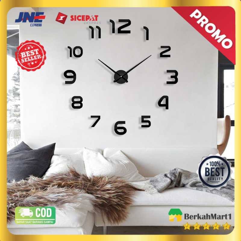 Taffware Jam Dinding DIY Giant Wall Clock Quartz 80-130cm - DIY-105