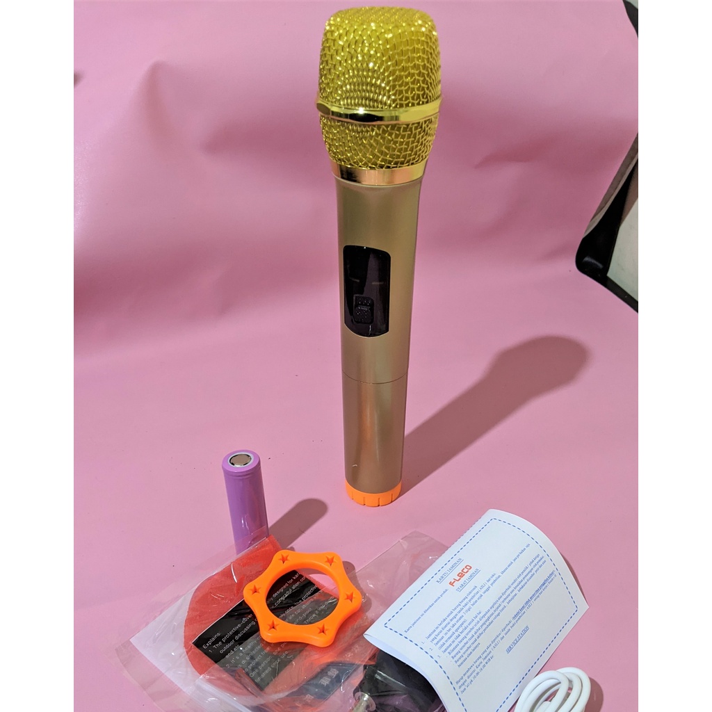 MIc Wireless Professional Microphone Gold Lux Karaoke Fleco M-12 Double M-11 Single Original M11 M12 M13 M-13