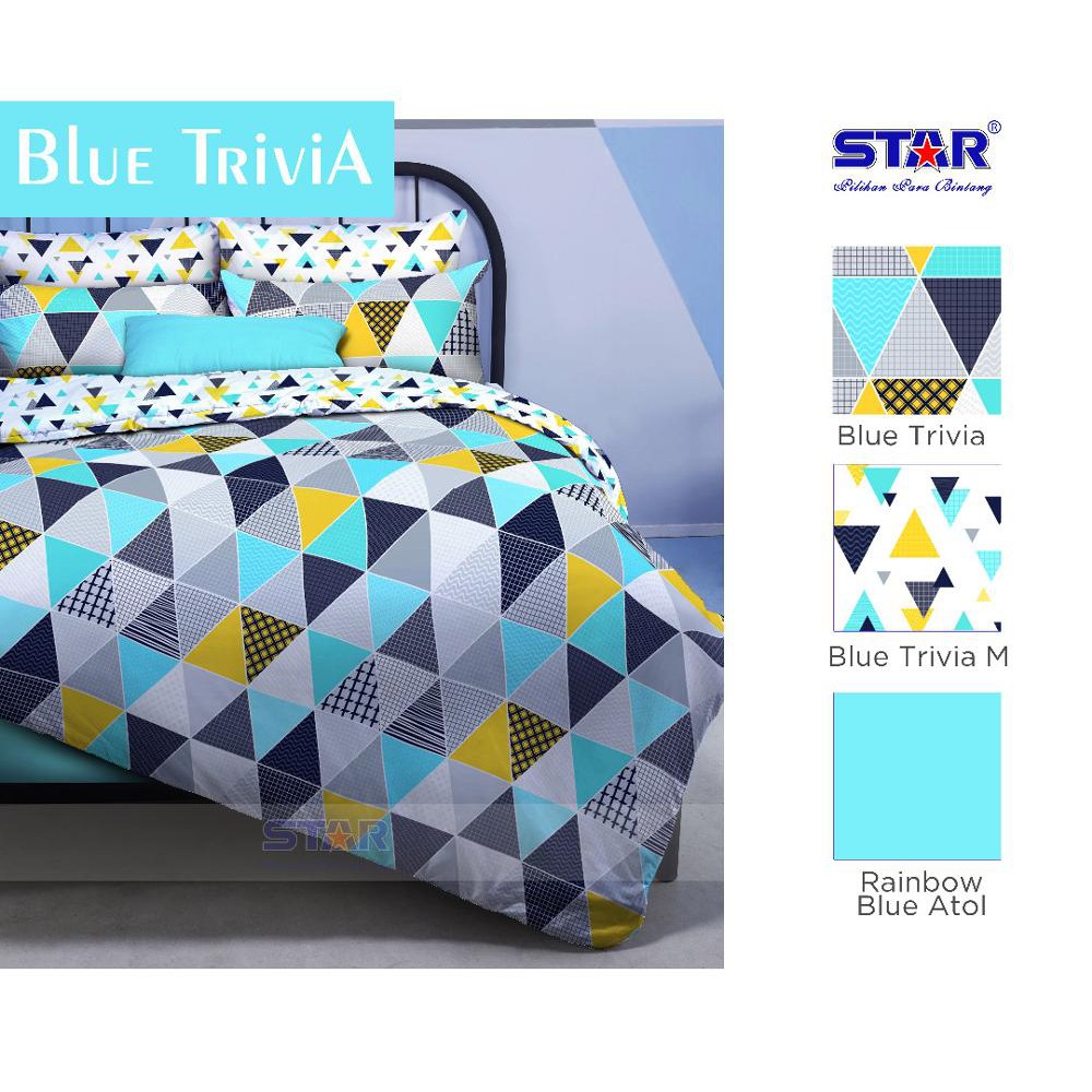 SPREI 160 x 200 STAR BLUE TRIVIA / SEPREI STAR / KATUN LOKAL / CVC