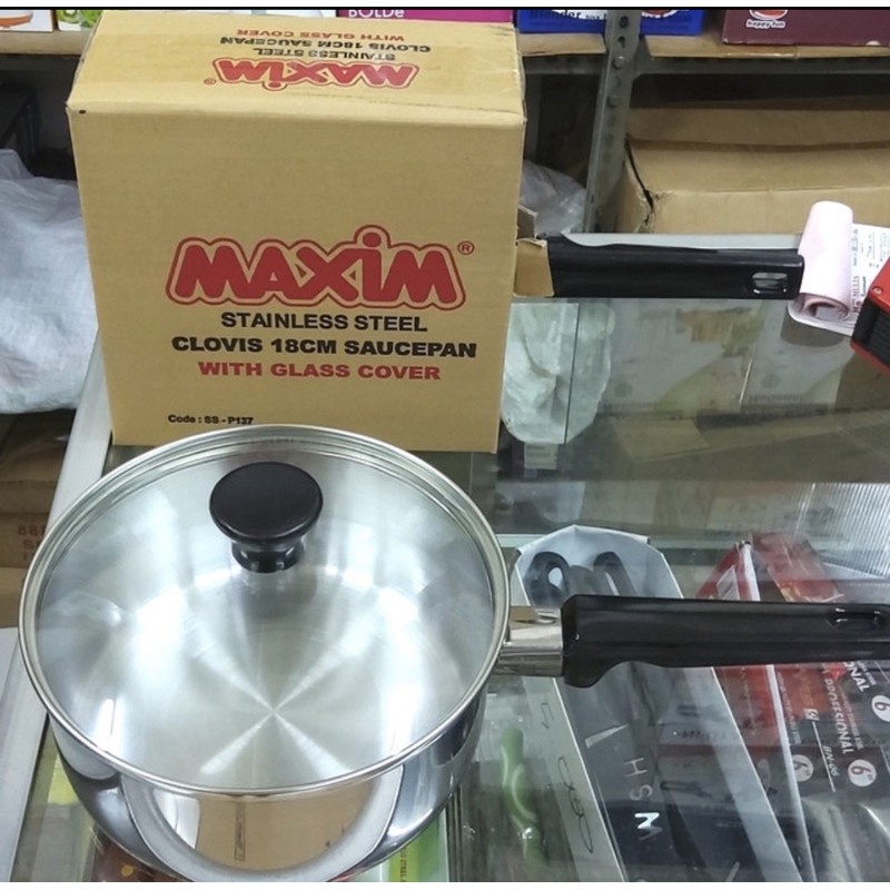 Maxim Clovis Sauce Pan 18 cm Panci Susu Stainles Tebal