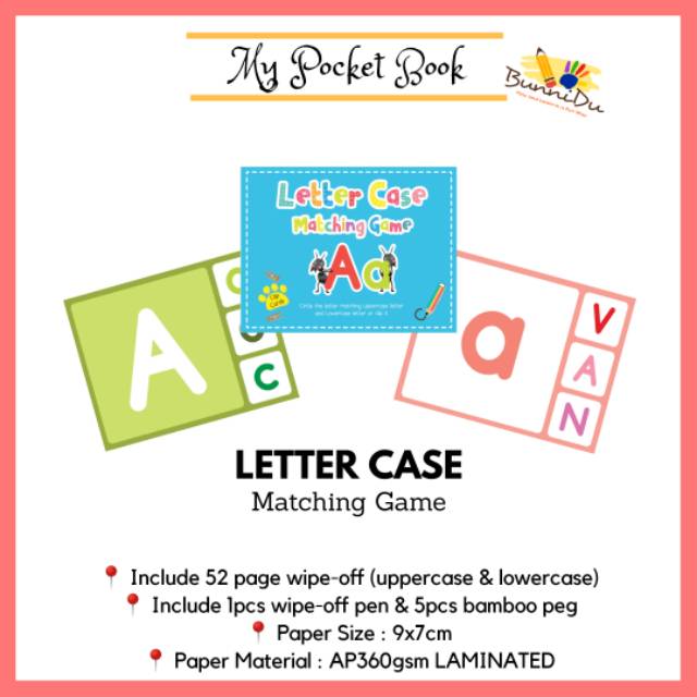 FLASH CARD WIPE & CLEAN | Mencocokan Huruf Besar & Kecil | Buku Edukasi Anak
