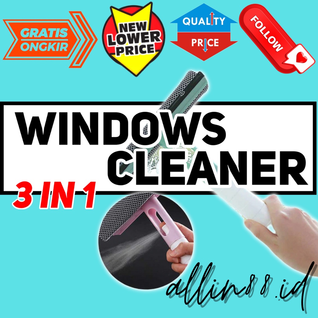 3 IN 1 ALAT PEMBERSIH KACA PEMBERSIH KACA ALAT PEMBERSIH KACA JENDELA PEMBERSIH KACA JENDELA WINDOWS