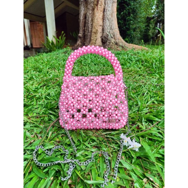 BEADED SLING BAG / tas mote / tas manik-manik / handmade