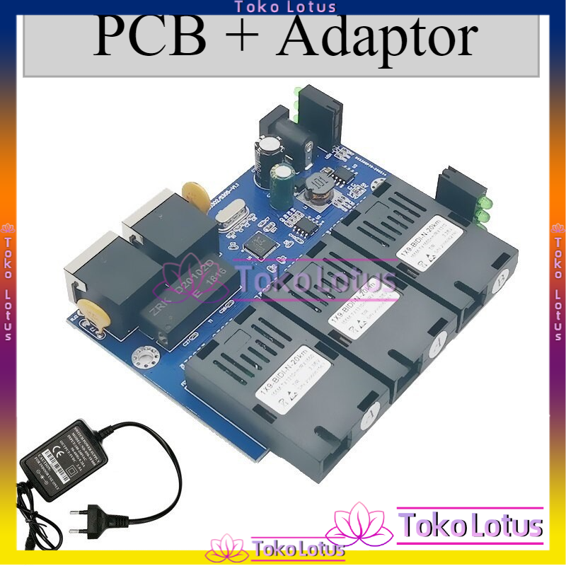 [NEW IMPORT] Switch Ethernet Media Fiber Optik Mode Tunggal 3sc2rj-AAB-PCB BISA COD