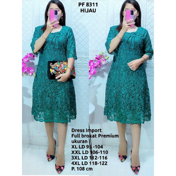 Dress Brokat import Premium (JUMBO 3xl dan 4xl) 238.000