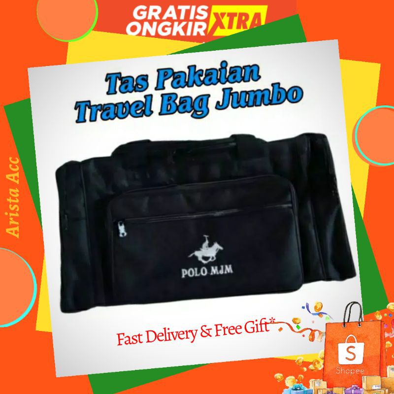 Tas pakaian travel bag jumbo polo MJM terlaris