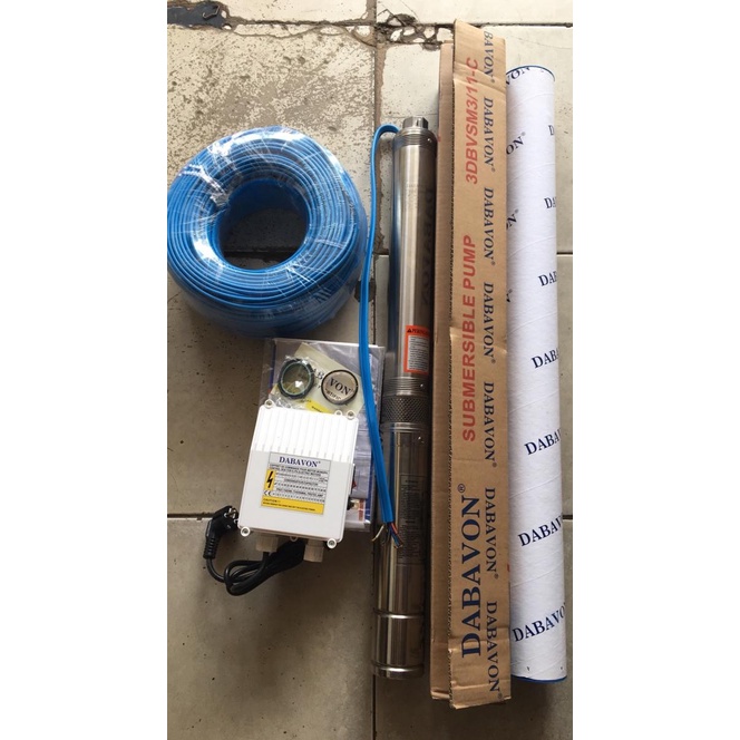 Pompa Air Satelit 3 Dabavon 1/2Hp Dg Kabel Biru 50Mtr