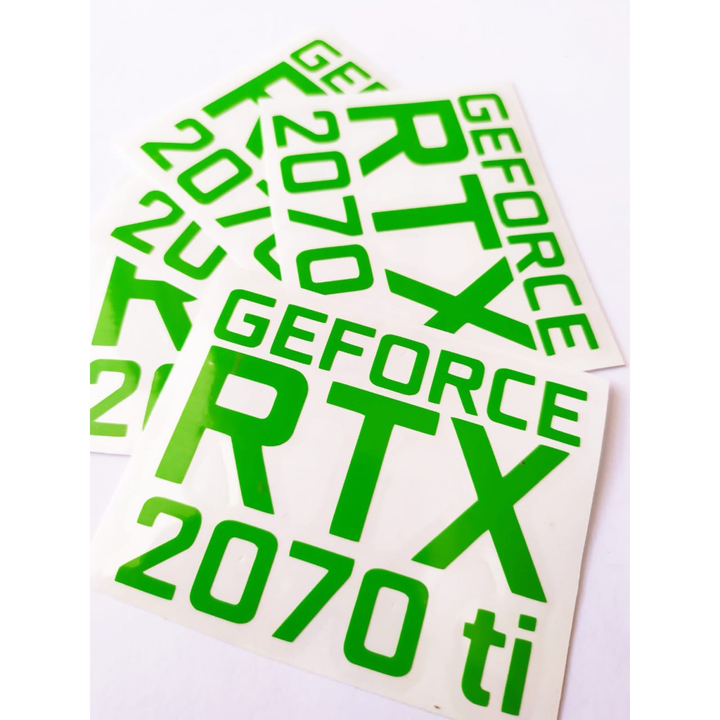 NVIDIA GEFORCE RTX 2070 TI CUTTING STIKER AKSESORIES CASING PC GAMING STICKER