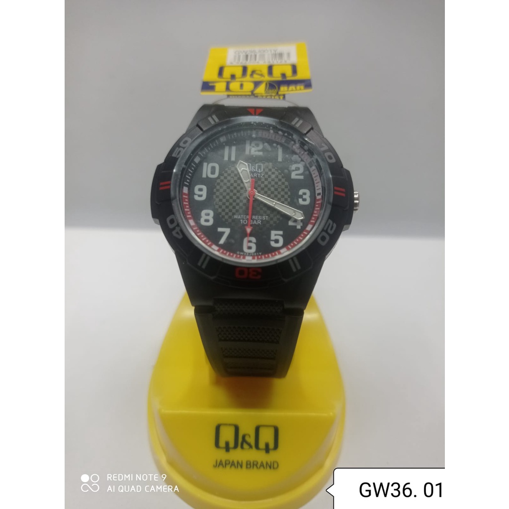 SALE Jam Tangan Pria Sporty Casual Rubber Analog Original Q&amp;Q QNQ QQ GW36 GW36J Series