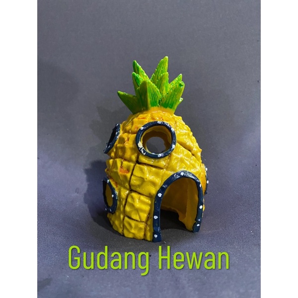RUMAH SPONGEBOB IMPORT - HIASAN AKUARIUM - IMPORT CHINA